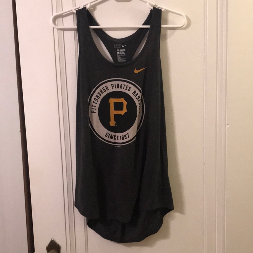 Nike Women’s Pittsburgh Pirates Black Tank Top with Gold Logo